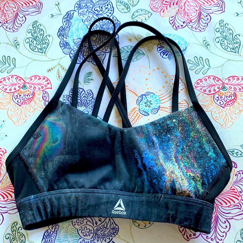 X-Small Reebok Oil Slick Sports Bra